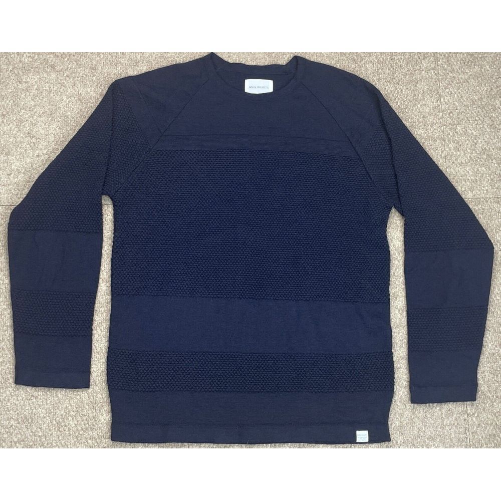 Norse Projects Men's‎ 100% Wool Blue Long Sleeve Sweater Size Small